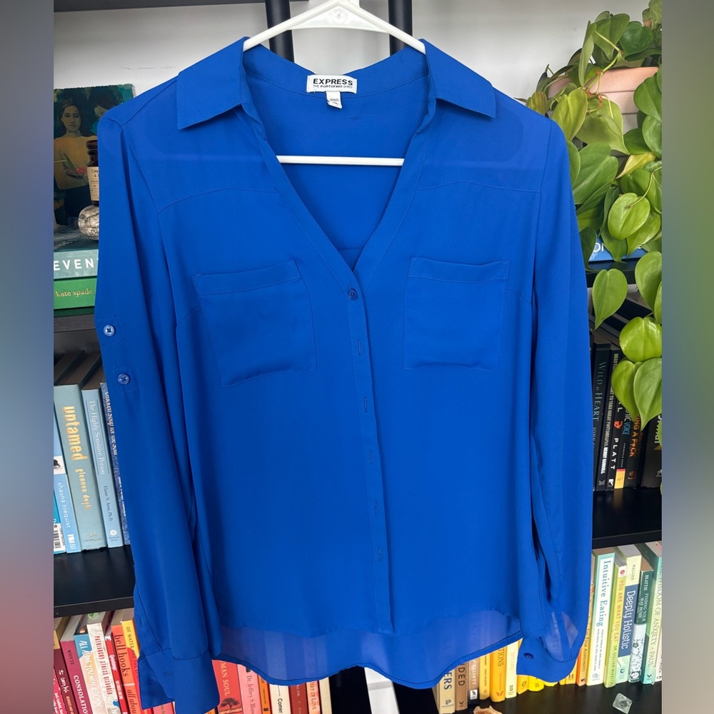 Express Women's Portofino Blouse - Blue